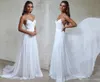 Sexy Spaghetti Straps Beach Prom Dresses Cheap Long Chiffon Bridal Gowns Backless Lace Appliqued Sheath Party Gowns HY4094