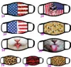 Stampa 3D Cartoon Leopard Animal Dog Mouth Mask Nation Flag Hanging Ear Personality Funny Washable Reusable Cotton Face Masks