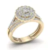 Choucong New Arrival High Quality Vintage Jewelry Couple Rings 925 Sterling Silver&Gold Fill 5A Cubic Zircon Promise Popular Women210b