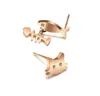 Titanium Steel Cute Cat Stud Earrings Fish Bone Drop 3 Color Earring For Women Girl Child Fashion Asymmetric Jewelry