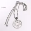 Best price Punk jewelry Him Necklace Stainless Steel Hearram Pendant Merch Logo Symbol Silver 4mm 24" curb Chain9020291