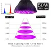 LED Grow Light Full Spectrum 30W50W80W E27 UV IR LED屋内水耕栽培の花の植物LED成長ランプ4012321