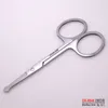 Protable Nose hair scissor round head tip Eyelashes Curler Makeup Scissors accept customized logo