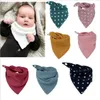 Baby-Lätzchen, Spucktücher, gepunktetes Bandana, Dreieck, Speichel-Lätzchen, Handtuch, bedruckt, modisch, wasserdicht, Baumwolle, Schals, Kinder, Pinafore-Lätzchen B7559