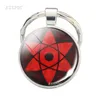 Fashion Anime keychain Sharingan Eye Badge Cartoon Key Chain Glass Cabochon Jewelry keyring Cosplay Accessories1089254