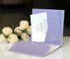 Yeni yüksek kaliteli lazer içi boş düğün kartı beyaz iş davet kartı zarif boş düz renk tebrik kartları whole215b