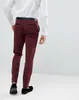 Wine Red Men039S Wedding Jurk Slim Fit Suits Formele prom merkontwerper Sports Groomsman Tuxedos Suits Jacket Pants8992345