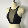 Haut Femme Débardeur Femmes Sexy Bralette Top Workout Bustier Crop Tops Mode Dames Noir Mesh Fitness Tight Halter Top Shirt Y190123