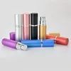 Parfymflaska 5ml Aluminium anodiserad kompakt parfym AFTERSHAVE Atomiser Atomizer Fragrance Glas Doftflaska Blandad färg EEA1423-1