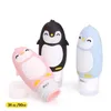 Bouteille vide en Silicone, ours pingouin, shampoing, Lotion cosmétique, liquide de voyage TSA, distributeur de Gel de silice