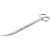 Aquarium Fish Tank Aquatic Plant Cleaning Tools Tongs Scissor Long Stainless Steel Wave Scissor Curved ZC1692