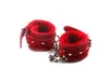 Sexig justerbar PU Läder Plush Handcuff Ankel Cuff BDSM Bondage Sex Toy Restraints Sex Bondage Tillbehör för vuxen spel