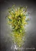 Pansies in Green Hand Blown Lamp Sconce Modern Deco Art Indoor Wall Lighting