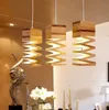 Lámparas nórdicas modernas Luces colgantes retro Lámpara de madera Restaurante Bar Café Comedor Lámpara colgante LED Accesorio para el hogar Madera MYY