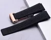 Watch Bands 22mm 24mm Watchbands for Tag Black Diving Silicone Rubber Holes Band Strap Stainless Steel Replacement282K