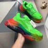 2019 Hommes Femmes Mode Casual Chaussures Baskets Coussin Triple S 3.0 Combinaison Nitrogen Outsole Crystal Bottom Rainbow Dad Casual Chaussures Snea