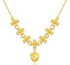 2020 حزب المجوهرات BRANDNEW 18 '' موضة الذهب مطلي المرأة الهدايا سيدة الفتيات الترقوة سلسلة قلادة القلب قلادة