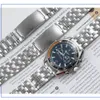 20 mm 22 mm läder för Omega 300 för Planet Ocean Sea Vattentätt klockband Armband Klockband Armband Man Silver Master
