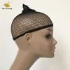Two Ends Open Fishnet Wig Caps Hair Net Black Blonde Color Weaving Cap for Wearing Wigs Snood Nylon MeshCap