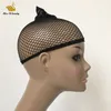 Duas extremidades abertas pescadores de pesca de pesca de cabelo líquido de cabelo preto cor preta tampa de tecelagem para vestir perucas sneod nylon meshcap