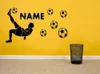 Fotbollsspelare Silhuett väggklistermärken Anpassa anpassat namnnummer Soccer Boy Bedroom Home Decor Ny design Poster5978275