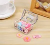 Treasure Chest Candy Box Goud Zilver Transparant Plastic Bruiloft Gunst Dozen Baby Shower Gift Box SN132