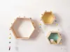 Nordic Hexagon Shelf Wooden Wall Hanging Rack Honeycomb Hexagon Shelves for Baby Child Bedroom Dekoration T200319276M4152738