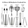 11 Piece Bartender Kit Cocktail Boston Shaker Barware Set Includes 28 and 18 OZ Includes Weighted Shaker Tins Strainer Muddler Bar Tools