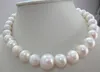 Hot vente nouveau style Grand 12-15mm Mer du Sud Collier véritable perle blanche fine