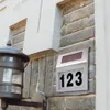 Numéros de maison Numéro d'adresse solaire Signale adaptée à la maison Plaque d'immatriculation de pièce en acier inoxydable adapté à la cour extérieure S6300885