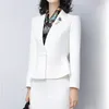 White Mothing of the Bride Suitsスリムフィット女性のビジネススーツ結婚式のためのTuxedo Blazer（ジャケット+ズボン）