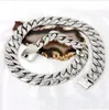 24mm män silver trottoark kubansk länk rund halsband super tung tjock punk rock hiphop kvinnor guld 316l rostfritt stål cykel cyklistkedja halsband armband smycken