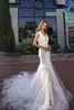 Vintage Tina Valerdi Suknie ślubne Suknie ślubne kryształowe rękawy otwarte koronkowe suknie ślubne Dubai Arabic Vestidos Suknia ślubna