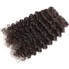 Kisshair Color 2 темные коричневые пакеты водяной волны с закрытием кружева 4х4 девственные индийские человеческие наращивания волос двойной утечки3302393