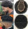 4mm Afro Kinky Krul Braziliaanse Remy Human Hair Vervanging Mono Lace Toupet voor Basketbass Spelers en Fans Snelle Express levering