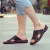 38-48 ko split läder tofflor män strand flip flops mjuka gummi mens tofflor utomhus mens skor casual sandaler män glider pantofole uomo