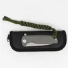 Novo rolamento de esfera Flipper dobradora Faca 3.15 "D2 LAVA DE PEDRA CNC TC4 Titanium Llight Handle Knives EDC com bolsa de nylon