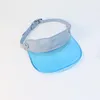 Mode Vrouwen UV Plastic Vizier Zonhoeden Outdoor Strand Lege Zon Cap Hat Bescherming Snapback Caps 10pcs / lot