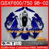 Body For SUZUKI Scorpion black KATANA GSX600F GSXF750 1998 1999 2000 2001 2002 2HC60 GSXF 750 600 GSX750F GSXF600 98 99 00 01 02 Fairing kit