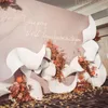 DIY colorido ondulado decoração do casamento de papel casa adereços criativos dobrar papel partido decoração estágio fundo acessórios decorativos