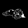 12 4 5 6CM chien endormi vinyle décalque mignon dessin animé Animal fenêtre décoration voiture autocollant noir argent CA-584226I