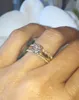 164ct Moissanite Diamond Sdive Ring Sets Natural Gemstone 14K Rose Gold Eternal Wedding Dewelry Размер 5128304249