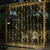 3 * 3m 300leds 6 * 3m luci per tende a led luci natalizie stringhe luci per decorazioni natalizie da sposa 110v 220v