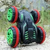 Controle de quatro rodas Remote Control Amphibious Stunt Veículo 2.4G À Prova D 'Água Tanque de Condução Dupla Ao Ar Livre Boy Brinquedo