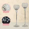 Bröllopsbordet Centerpieces Metal Candelabra Crystal Candlesticks Tealight Candle Holders for House Holiday Decoration Mors daggåva