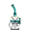 Recycler Oil Rigs vidro Bongos narguilé bubbler Bocal de vidro da tubulação de água Bubber com In Catcher Two Função Acessórios de cinza Stock