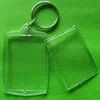 Toptan DIY Akrilik Blank Fotoğraf Anahtarlık Şeklinde Temizle Anahtarlıklar takın Fotoğraf Plastik Anahtarlık Ücretsiz Kargo