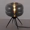 Creative UFO Glass Table Light Luxury Iron Desk Lamp Hotel Cafe Living Room Bedside Study Amber Rök Blå Art Deco Lighting