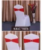 Cubiertas de silla elástica Cubiertas de sashes sashes banquete Bowknot Cubierta de gasa para bandas Accesorios de boda