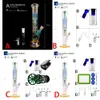 Reanice Hohadah 14.5mm Glass Bong Colors Bongs Handmade Bubbler Ash Catcher Honeycomb Branch Dabber Recyl Recycler Water Pipe Joint Bubbler Ice